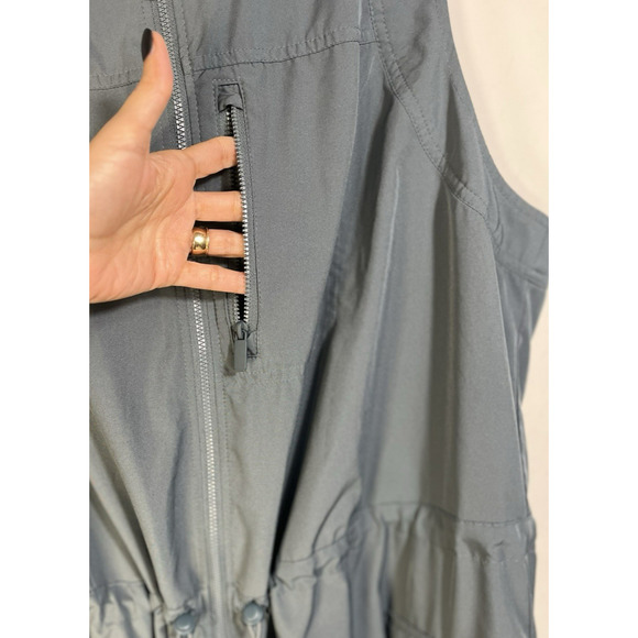 Old Navy Stretch Tech Cargo Romper Plus Size 2X Sleeveless Utility Pockets Blue - Picture 10 of 14